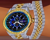 Gold Blue Watch M
