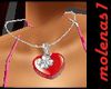 *M* Heart with Bow Neckl