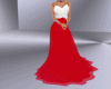 elegant red white dress