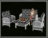 Patio Set & Table w fire