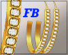 (FB) Diamond Gold Hoops