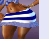 BLUE WHITE Skirt Striped