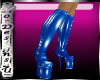 ~H~Latex Boots blue