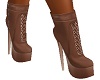 brown ankle heel boots