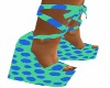 teal/green wedge shoes