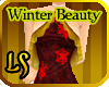 Winter Beauty Red Dress