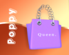 QUEEN lilac leather bag