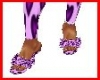 purple hear slippers