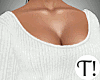 T! Fluffy White Sweater