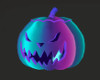 Neon Scary Pumpkin