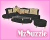 Black Couch with Poses