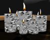 *N*Blk/Wht Flower Candle