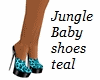 jungle baby shoes Teal