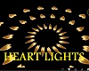 Gold heart lights floor