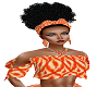 Afro updo/African band