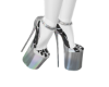 White Skelly Sexy Heels