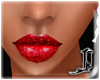 ! Red Glitter Lips