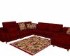 Red Christmas sofa /rug
