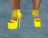 Yellow Strappy Heels
