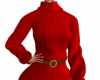 vestido lana rojo
