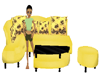 Black n Yellow Sofa