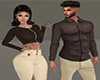Couple brown&beige fit*F