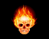 flaming skull Rug