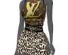*LV Leopard+ Belts Dress