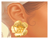 Gold Flower Earrings.