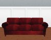 Red velvet couch