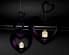 Purple Hanging Hearts