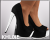 K Tiff black white heels