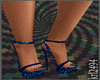 blue glit. heels