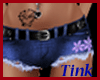 denim purple flower