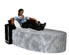 Blk/wht slouch chaise