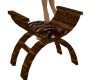 Roman style fur chair