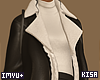 K|LeatherCoat Blk/White