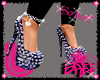 Blue Skull Spike Heels