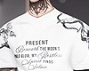 WHITE TEE AND TATTS