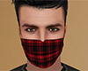 Red Face Mask Plaid (M)