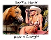 Save Horse Ride Cowgirl