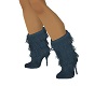Fringed Teal Boots