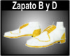 Zapato Blanco y Dorado