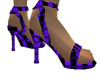 Purple Black Spike Heels