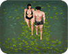 Couple Walk on Leaves
