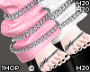 Chain Leg Warmers Pink/w