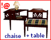 !@ Chaise + table