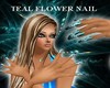 TEAL FLOWER NAIL