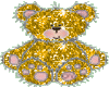 gold glitter bear