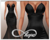 Satin Gown Sheer -Black
